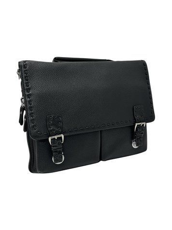 Чоловічий портфель з еко-шкіри 9916-5 чорний 28 х 37 х 7 9916-5 фото