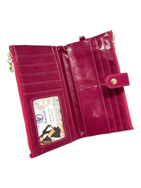 Жіночий клатч-гаманець Sacred Sun з екошкіри FW-8722 рожевий 18.5 х 10 х 2 SFW-8722-ROZHEVYI фото
