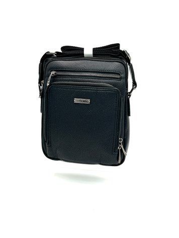 Чоловіча сумка через плече з екошкіри Bradford 8922-0 чорна 20 х 16,5 х 6 B8922-0-CHORNYI фото